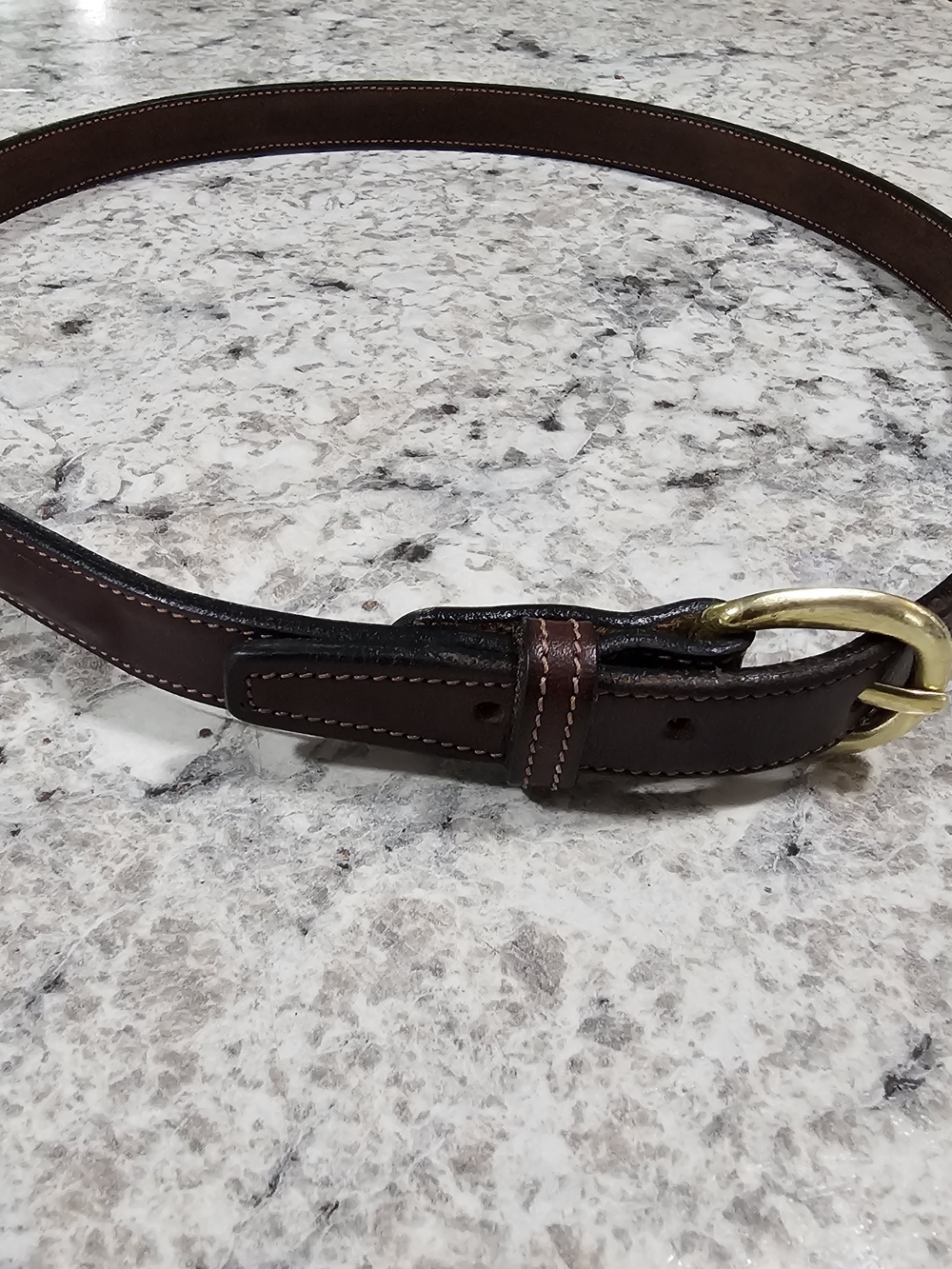 Tory English Bridle Leather Belt Brown Size 30 Style 2374 USA Made